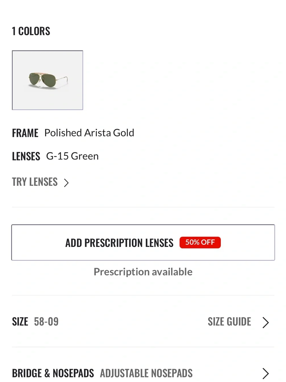 Ray-Ban RB3138 Shooter Aviator Sunglasses Gold + Case
